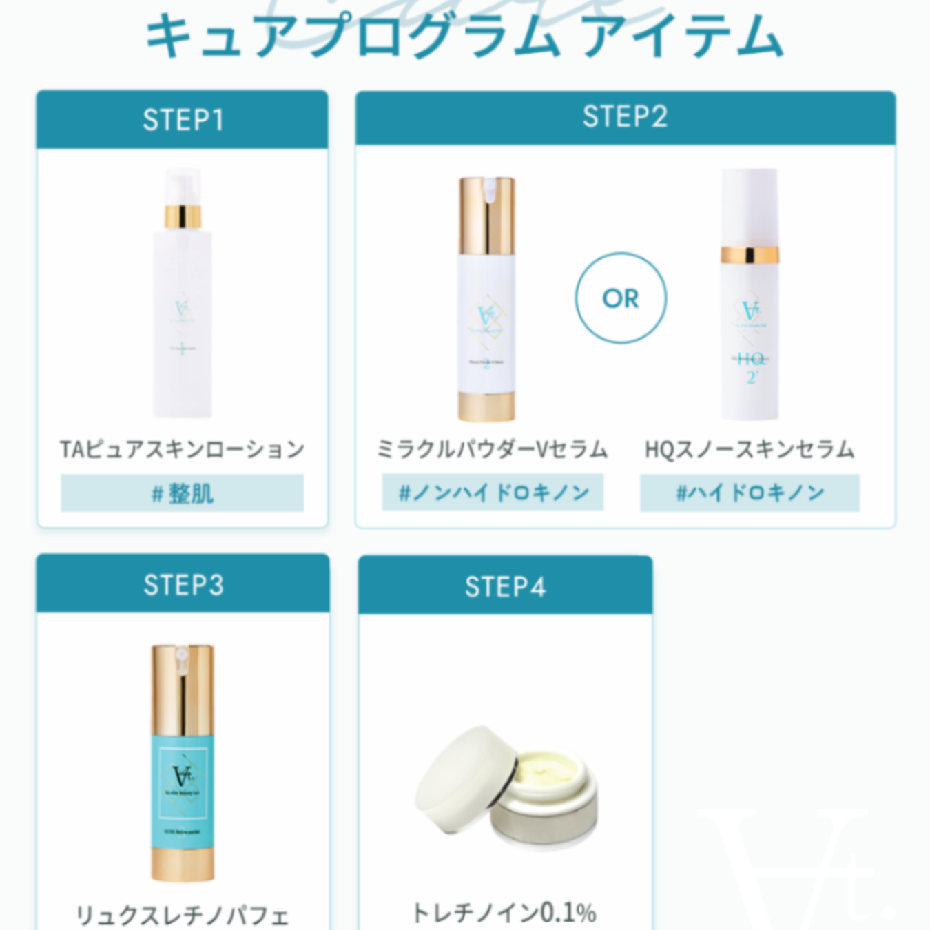 キュアプログラム【HQスノースキンセラム】※トレチノインはついておりませんので、院内にてお買い求めください。